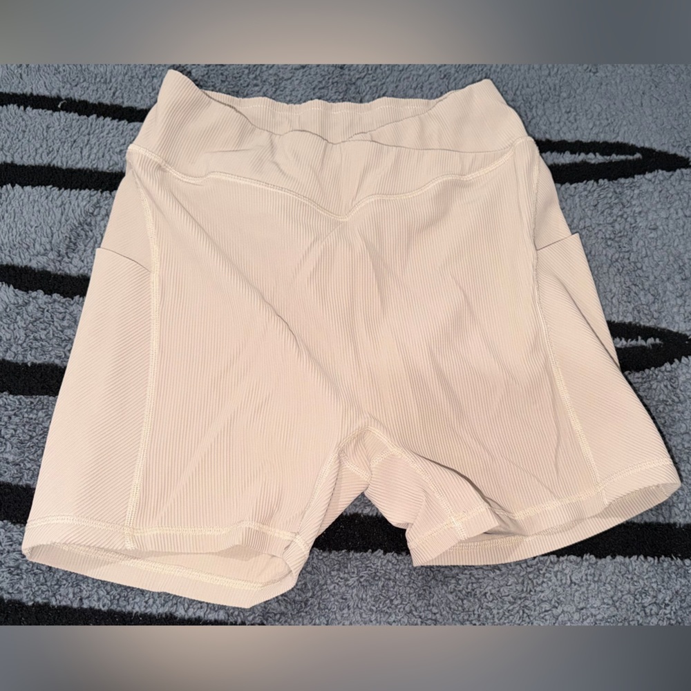 Women's Cream Bike Shorts